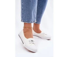 Lee Cooper Moteriški balti medžiaginiai bateliai