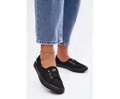 Lee Cooper Moteriški juodi medžiaginiai bateliai