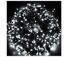 Eu Sandelis Lempučių girlianda su blyksnių/ žibančiu efektu, 1000 LED šaltai balta LAMP27B