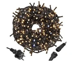 Eu Sandelis Lempučių girlianda su blyksnių/ žibančiu efektu, 200 LED šiltai balta, LAMP09CB
