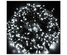 Eu Sandelis Lempučių girlianda su blyksnių/ žibančiu efektu, 200 LED šaltai balta, LAMP09B