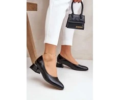 Lewski Shoes Elegantiški natūralios odos bateliai patogiu kulnu