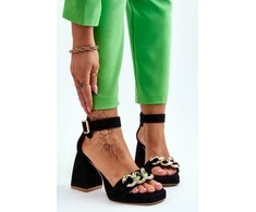Lewski Shoes Madingos natūralios odos basutės su grandinėle