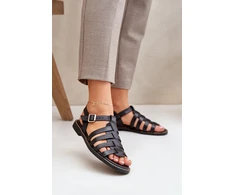 Lewski Shoes Natūralios odos juodos spalvos basutės