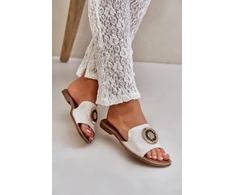 Lewski Shoes Natūralios odos šlepetės su puošmena