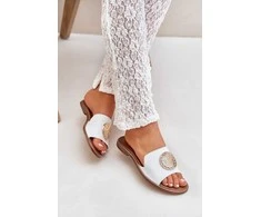 Lewski Shoes Natūralios odos šlepetės su puošmena
