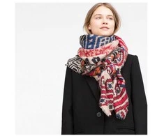 Eu Sandelis Moteriškas raštuotas šalikas SHAWL17