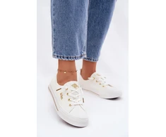 Moteriški balti medžiaginiai Lee Cooper bateliai