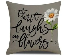 Eu Sandelis Pagalvės užvalkalas The earth laughs in flowers 45 x 45 cm POD165