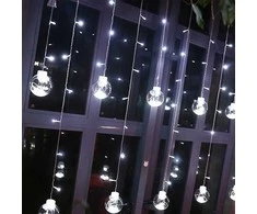Pakabinama LED burbulinė girlianda, šaltai balta 2.5 m WSI-1007W