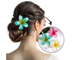 Eu Sandelis Plaukų segtukas XL CLIPS gėlių formos ombre mėlynas 6 cm SP405