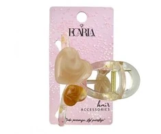 Eu Sandelis Plaukų segtukas XL skaidrus HEART 8x6cm SP376
