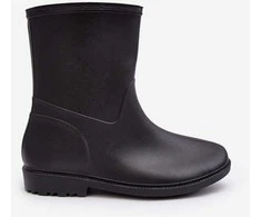 Ps1 Juodi moteriški klasikiniai guminiai lietaus batai