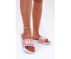 Rožinės ir baltos spalvos paplūdimio šlepetės Lee Cooper