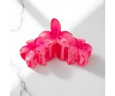 Eu Sandelis Rožinis gėlių formos plaukų segtukas 7 x 11 cm SP386