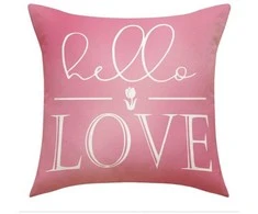 Eu Sandelis Rožinis pagalvės užvalkalas Hello love 45 x 45 cm POD156