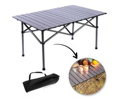 Eu Sandelis Sulankstomas turistinis, pikniko stalas 95 x 56 x 50 cm SC09SZ