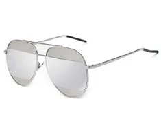 Eu Sandelis Veidrodiniai Aviator akiniai nuo saulės - Sidabriniai OK88WZ3