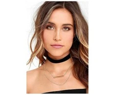 Eu Sandelis Vėrinys kaklo papuošalas Triple Choker N360