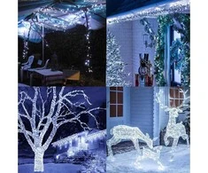 Eu Sandelis Vidaus/išorės girlianda su blyksnių efektu 500 LED, COLD Baltas, FLASH Baltas LAMP31B