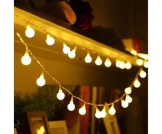 Eu Sandelis Vidaus / išorės rutulinė girlianda 71 LED šiltai balta, 2 režimai LAMP46