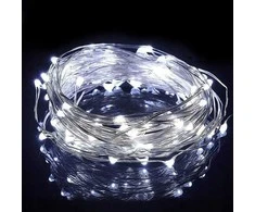 Eu Sandelis Vidaus plona girlianda su baterijomis, šaltai balta 50LED LAMP10B