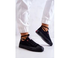 Visuomet stilingi juodi Cross Jeans suvarstomi bateliai
