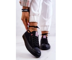Visuomet stilingi juodi Cross Jeans suvarstomi bateliai