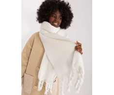 Wool Fashion Italia Baltas šiltas šalikas: Dydis - Universalus