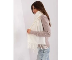 Wool Fashion Italia Baltos spalvos moteriškas šalikas: Dydis - Universalus