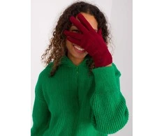 Wool Fashion Italia Bordo pirštinės moterims: Dydis - L/XL