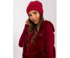 Wool Fashion Italia Bordo spalvos klasikinė kepurė: Dydis - Universalus