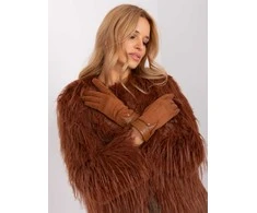 Wool Fashion Italia Elegantiškos rudos pirštinės: Dydis - L/XL