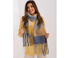 Wool Fashion Italia Geltonas šiltas moteriškas šalikas: Dydis - Universalus