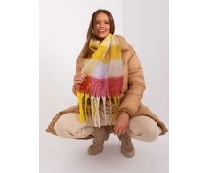 Wool Fashion Italia Geltonas šiltas moteriškas šalikas: Dydis - Universalus