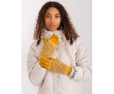 Wool Fashion Italia Geltonos moteriškos pirštinės: Dydis - S/M