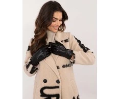 Wool Fashion Italia Juodos elegantiškos pirštinės moterims: Dydis - S/M