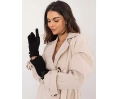 Wool Fashion Italia Juodos pirštinės: Dydis - L/XL