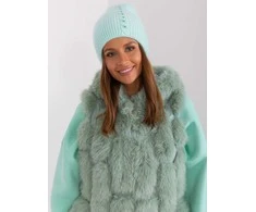 Wool Fashion Italia Mėtinė moteriška žieminė kepurė: Dydis - Universalus