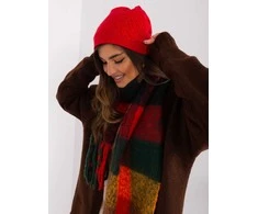 Wool Fashion Italia Raudona moteriška žieminė kepurė: Dydis - Universalus