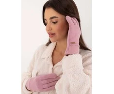 Wool Fashion Italia Rožinės moteriškos pirštinės: Dydis - L/XL