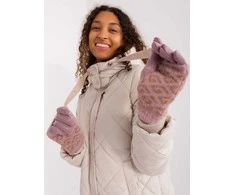 Wool Fashion Italia Rožinės pirštinės moterims: Dydis - L/XL