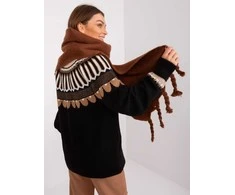 Wool Fashion Italia Rudas šiltas ilgas šalikas: Dydis - Universalus
