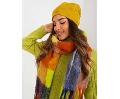 Wool Fashion Italia Šiltas moteriškas spalvingas šalikas: Dydis - Universalus