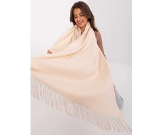 Wool Fashion Italia Smėlio spalvos klasikinis vienspalvis šalikas: Dydis - Universalus