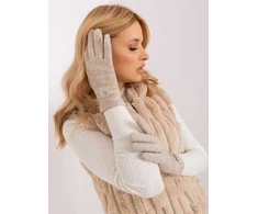 Wool Fashion Italia Smėlio spalvos šiltos pirštinės: Dydis - L/XL