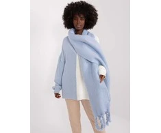 Wool Fashion Italia Šviesiai mėlynas šiltas šalikas: Dydis - Universalus