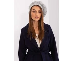 Kepurė Wool Fashion Italia Šviesiai pilka beretė su kašmyru: Dydis - Universalus