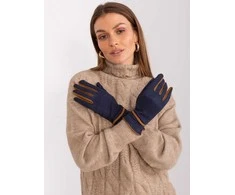 Wool Fashion Italia Tamsiai mėlynos pirštinės: Dydis - S/M