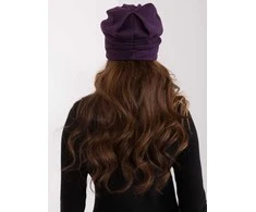 Wool Fashion Italia Violetinė stilinga kepurė: Dydis - Universalus